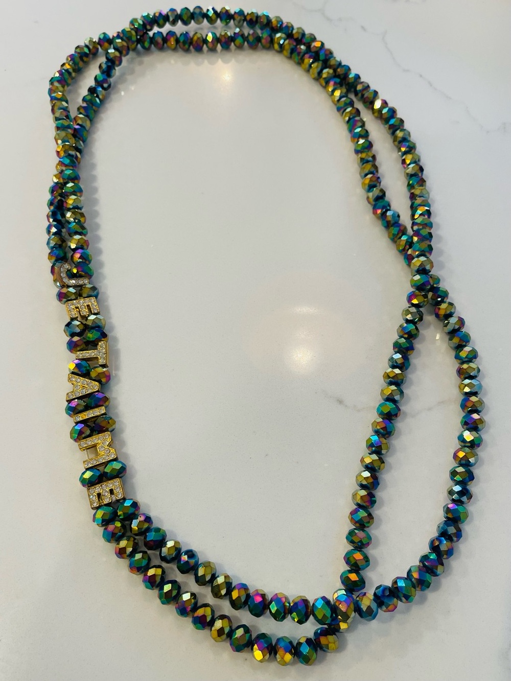 JE T’AIME Aurora Borealis Crystal Necklace
